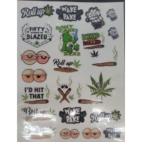 420 WEED FULL 24pcs SHEET DECALS