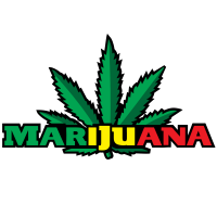 Marijuana with leaf Sticker/Decal