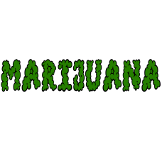 Marijuana TEXT Sticker/Decal
