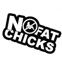 No Fat Chicks Vinyl Decal