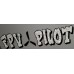 1- PAIR (2pcs) "FPV PILOT” STYLE #2 BLACK / SILVER GLITTER HIGH QUALITY VINYL DECAL 