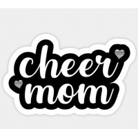 CHEER MOM #4 PRINTED Vinyl Decal